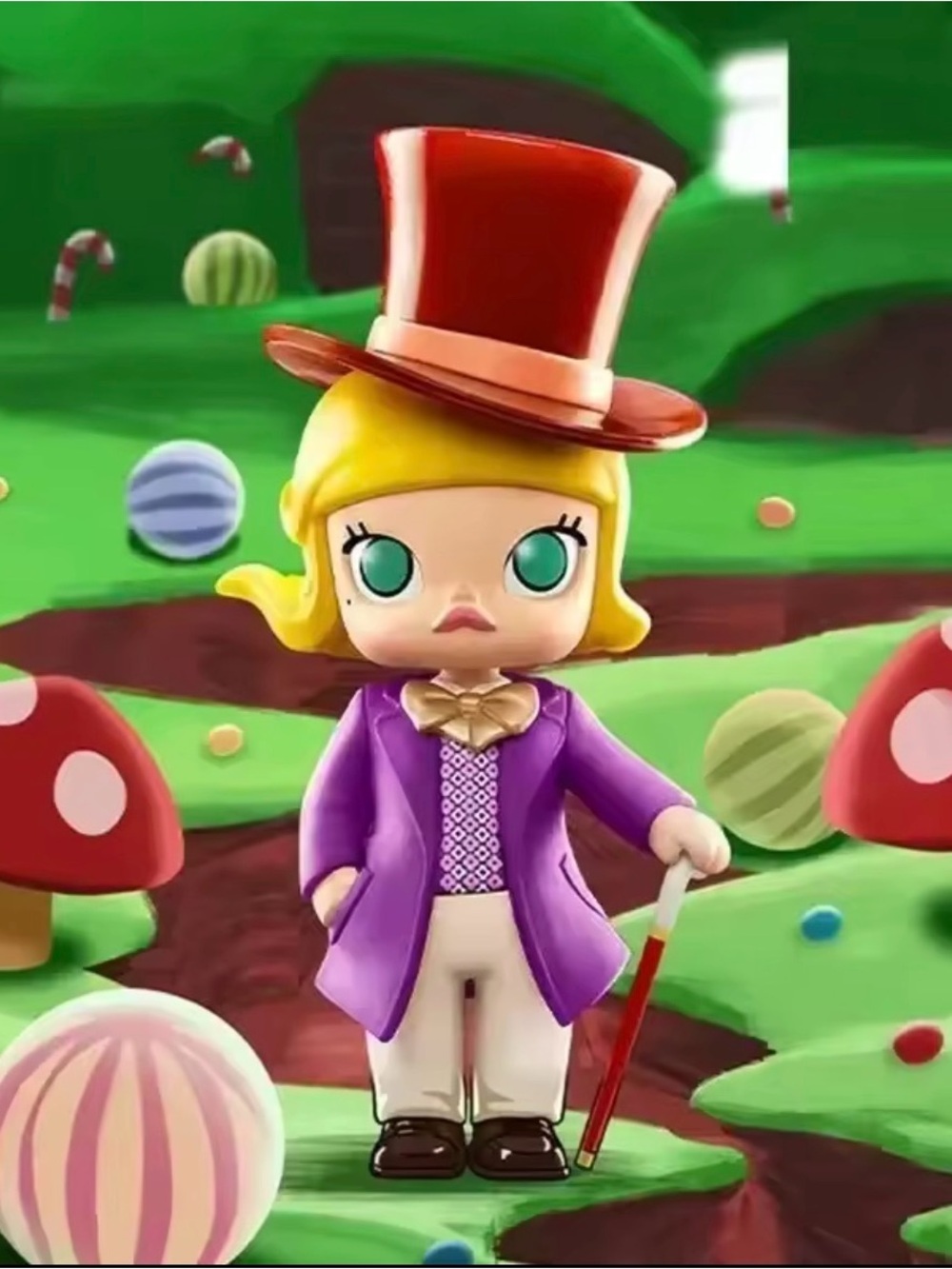 Pop Mart x Warner Bro 100th Celebration-Molly as Willy Wonka! Discontinued